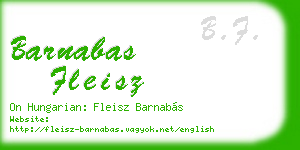 barnabas fleisz business card