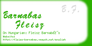 barnabas fleisz business card